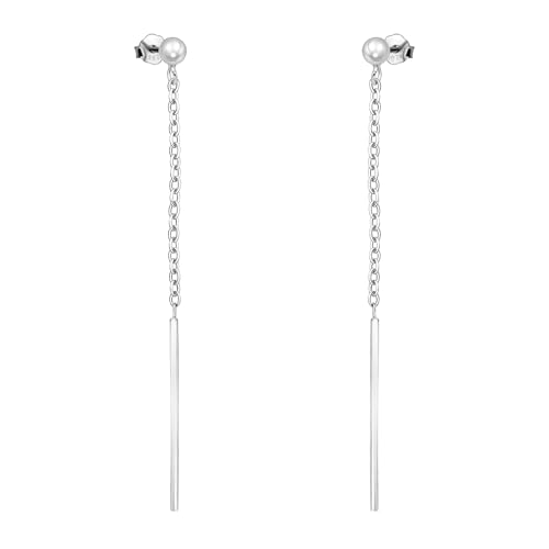 SOFIA MILANI - Damen Ohrringe 925 Silber - Ohrhänger als Stab Kugel - 20669 von Sofia Milani