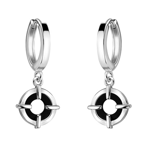 SOFIA MILANI - Damen Ohrringe 925 Silber - Schwarzer Kreis Creole - E2471 SOFIA MILANI - Damen Ohrringe 925 Silber - Schwarzer Kreis Creole - E2471 von Sofia Milani