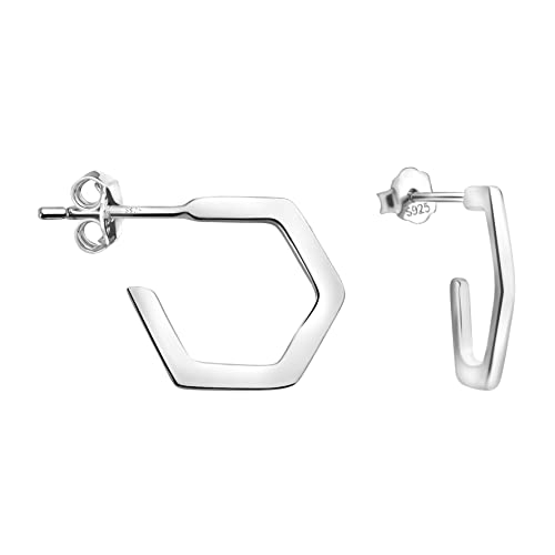 SOFIA MILANI - Damen Ohrringe 925 Silber - Sechseck Hexagon Ohrstecker - E1149 von Sofia Milani