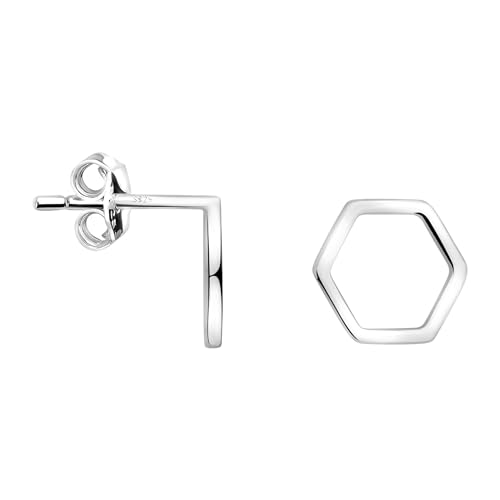 SOFIA MILANI - Damen Ohrringe 925 Silber - Sechseck Hexagon Ohrstecker - E2386 von Sofia Milani