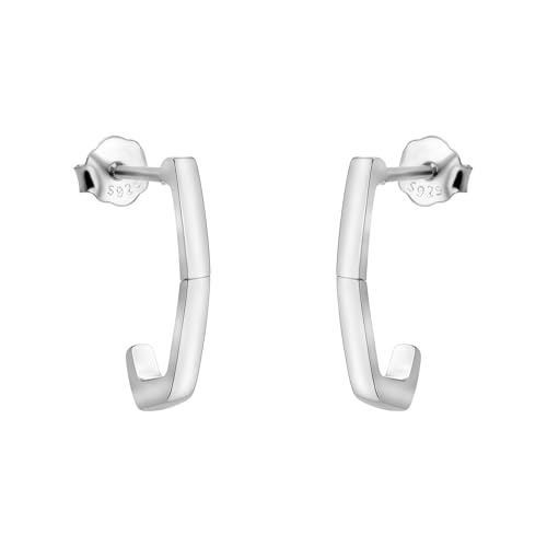 SOFIA MILANI - Damen Ohrringe 925 Silber - Sechseck Hexagon Steck Creole - E1506 SOFIA MILANI - Damen Ohrringe 925 Silber - Sechseck Hexagon Steck Creole - E1506 von Sofia Milani