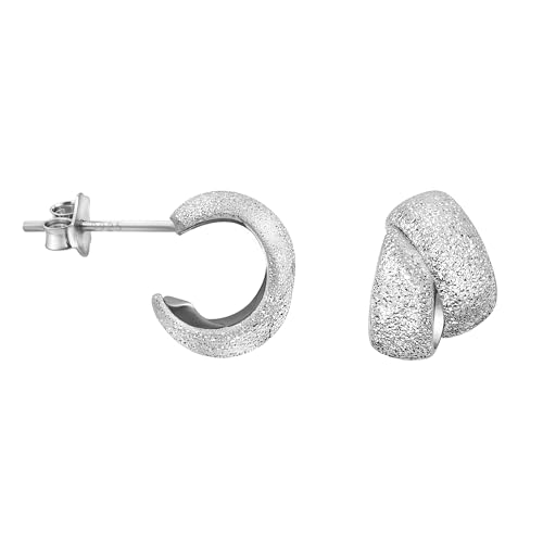 SOFIA MILANI - Damen Ohrringe 925 Silber - Strukturiert Doppelt Steck Creole - E3072 von Sofia Milani