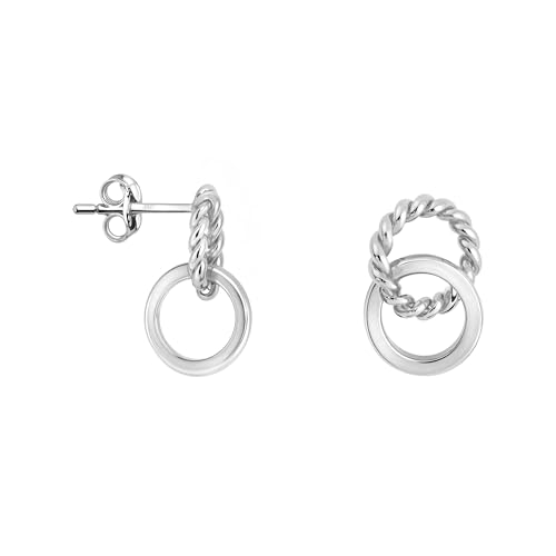 SOFIA MILANI - Damen Ohrringe 925 Silber - Verdreht Kreis Ohrstecker - E1337 von Sofia Milani