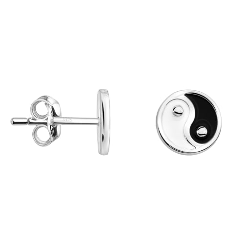 SOFIA MILANI - Damen Ohrringe 925 Silber - Yin und Yang Kreis Ohrstecker - E2519 von Sofia Milani