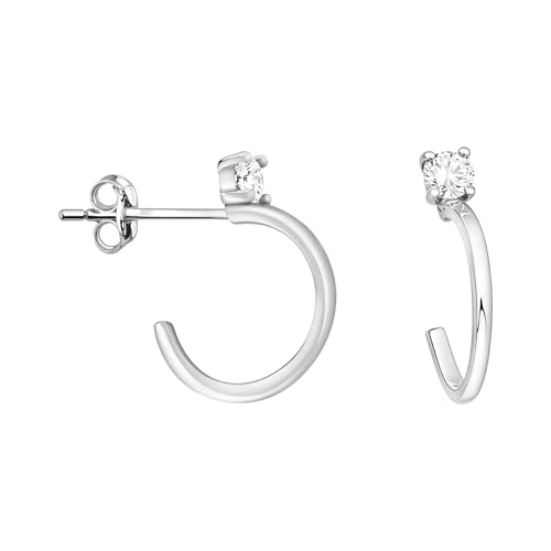 SOFIA MILANI - Damen Ohrringe 925 Silber - mit Zirkonia Stein - Steck Creolen Ohrstecker - 21126 von Sofia Milani