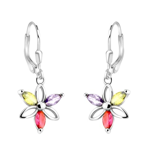 SOFIA MILANI - Damen Ohrringe 925 Silber - mit Zirkonia Steinen - Blumen Ohrhänger - E2340 von Sofia Milani