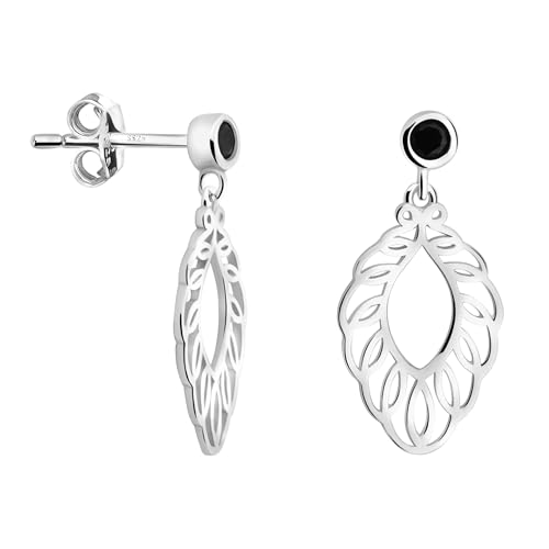 SOFIA MILANI - Damen Ohrringe 925 Silber - mit Zirkonia Steinen - Blumen Ornamenten Ohrhänger - E2908 von Sofia Milani