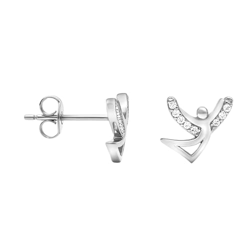SOFIA MILANI - Damen Ohrringe 925 Silber - mit Zirkonia Steinen - Engel Ohrstecker - E1349 von Sofia Milani