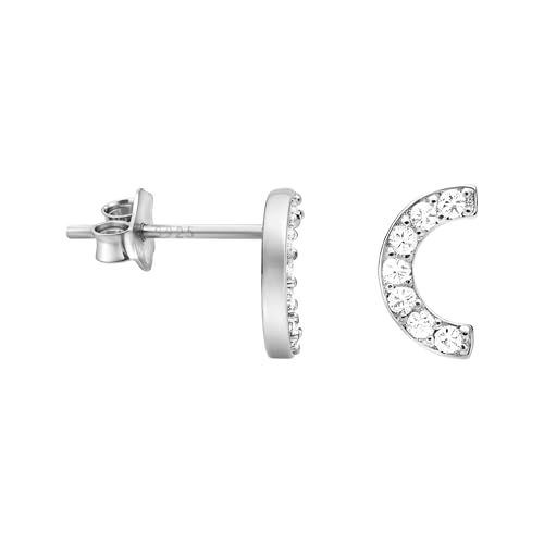 SOFIA MILANI - Damen Ohrringe 925 Silber - mit Zirkonia Steinen - Halbkreis Ohrstecker - E1440 von Sofia Milani