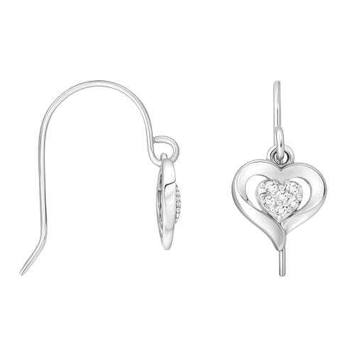 SOFIA MILANI - Damen Ohrringe 925 Silber - mit Zirkonia Steinen - Herz Ohrhänger - E1714 von Sofia Milani