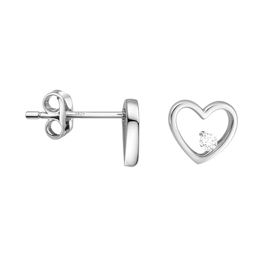SOFIA MILANI - Damen Ohrringe 925 Silber - mit Zirkonia Steinen - Herzen Ohrstecker - 20991 von Sofia Milani