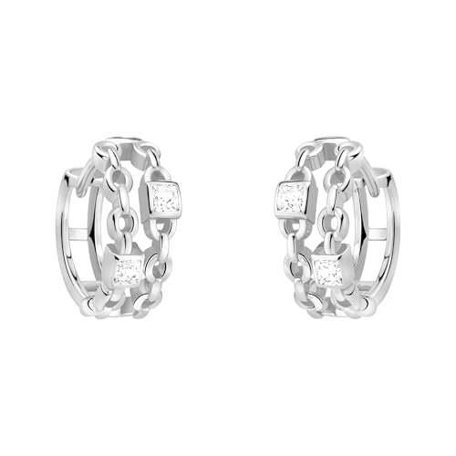 SOFIA MILANI - Damen Ohrringe 925 Silber - mit Zirkonia Steinen - Ketten Creole - E2832 SOFIA MILANI - Damen Ohrringe 925 Silber - mit Zirkonia Steinen - Ketten Creole - E2832 von Sofia Milani