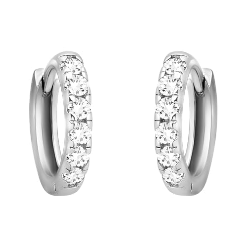 SOFIA MILANI - Damen Ohrringe 925 Silber - mit Zirkonia Steinen - Klein Dünn Creolen - 20862 SOFIA MILANI - Damen Ohrringe 925 Silber - mit Zirkonia Steinen - Klein Dünn Creolen - 20862 von Sofia Milani