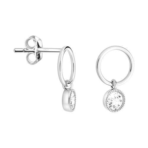 SOFIA MILANI - Damen Ohrringe 925 Silber - mit Zirkonia Steinen - Kreis Zirkonia Ohrhänger - E2619 von Sofia Milani