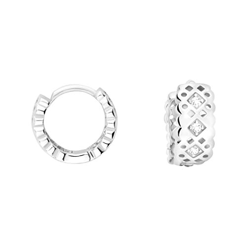SOFIA MILANI - Damen Ohrringe 925 Silber - mit Zirkonia Steinen - Ornamenten Creole - E1827 von Sofia Milani
