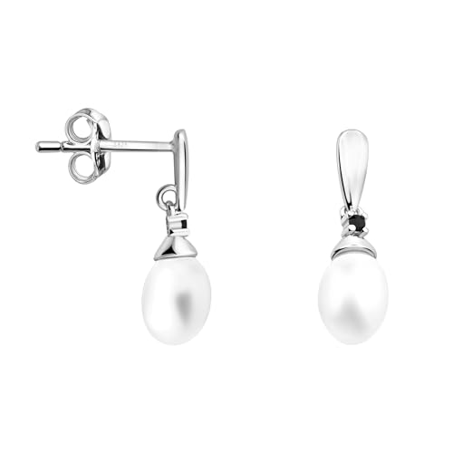 SOFIA MILANI - Damen Ohrringe 925 Silber - mit Zirkonia Steinen - Perlen Ohrhänger - E2983 von Sofia Milani