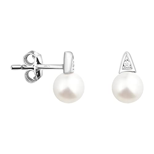 SOFIA MILANI - Damen Ohrringe 925 Silber - mit Zirkonia Steinen - Perlen Ohrstecker - E1964 von Sofia Milani