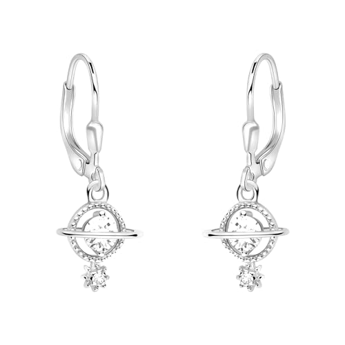 SOFIA MILANI - Damen Ohrringe 925 Silber - mit Zirkonia Steinen - Saturn Ohrhänger - E2344 von Sofia Milani