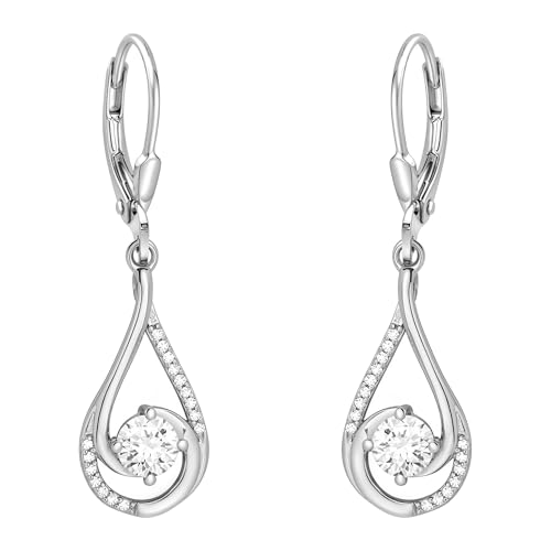 SOFIA MILANI - Damen Ohrringe 925 Silber - mit Zirkonia Steinen - Tropfen Ohrhänger - E3090 von Sofia Milani