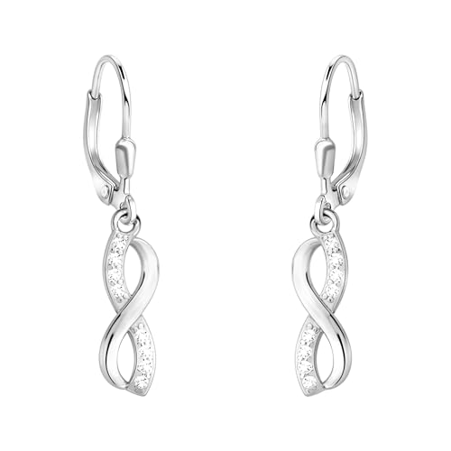 SOFIA MILANI - Damen Ohrringe 925 Silber - mit Zirkonia Steinen - Unendlich Infinity Ohrhänger - E2985 von Sofia Milani