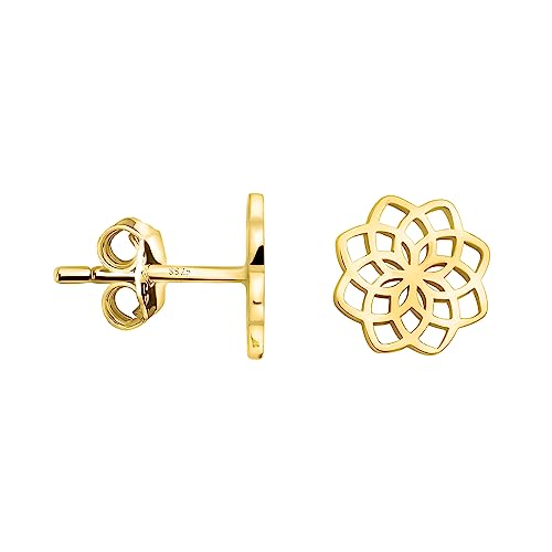 SOFIA MILANI - Damen Ohrringe 925 Silber - vergoldet/golden - Blumen Ohrstecker - E2117 von Sofia Milani