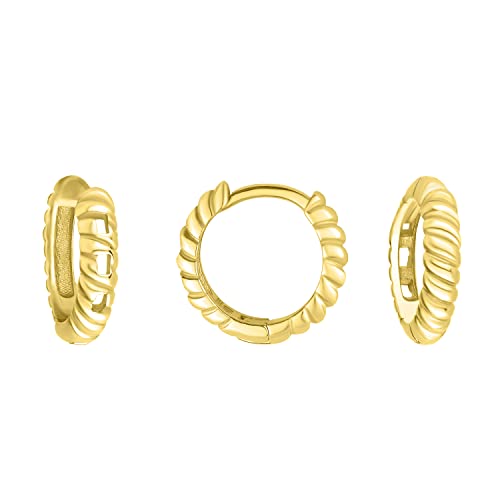 SOFIA MILANI - Damen Ohrringe 925 Silber - vergoldet/golden - Croissant Creole - E1721 von Sofia Milani