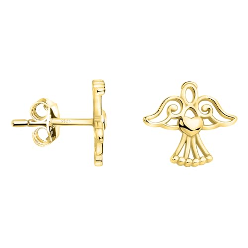 SOFIA MILANI - Damen Ohrringe 925 Silber - vergoldet/golden - Engel Ohrstecker - E2402 von Sofia Milani