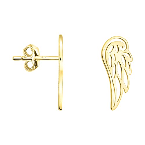 SOFIA MILANI - Damen Ohrringe 925 Silber - vergoldet/golden - Flügel Engel Ohrstecker - E1918 von Sofia Milani