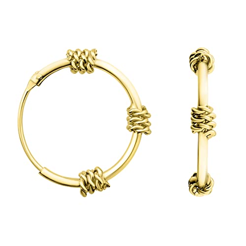 SOFIA MILANI - Damen Ohrringe 925 Silber - vergoldet/golden - Gedrehte Creole - E1431 von Sofia Milani