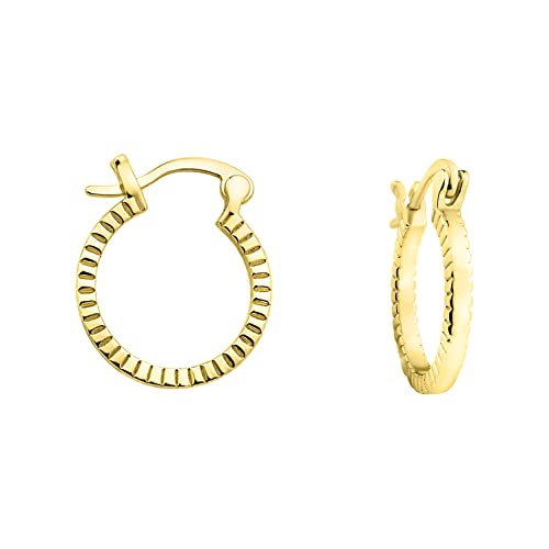 SOFIA MILANI - Damen Ohrringe 925 Silber - vergoldet/golden - Geriffelte Creole - E1497 SOFIA MILANI - Damen Ohrringe 925 Silber - vergoldet/golden - Geriffelte Creole - E1497 von Sofia Milani