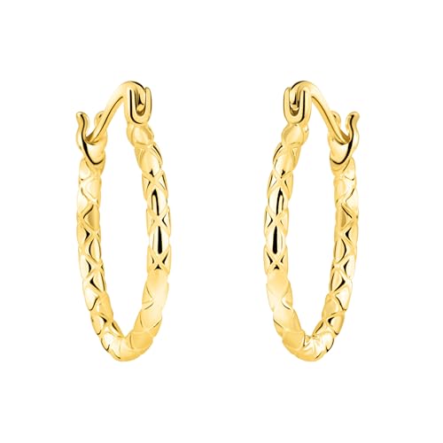 SOFIA MILANI - Damen Ohrringe 925 Silber - vergoldet/golden - Gitter Creole - E2883 SOFIA MILANI - Damen Ohrringe 925 Silber - vergoldet/golden - Gitter Creole - E2883 von Sofia Milani