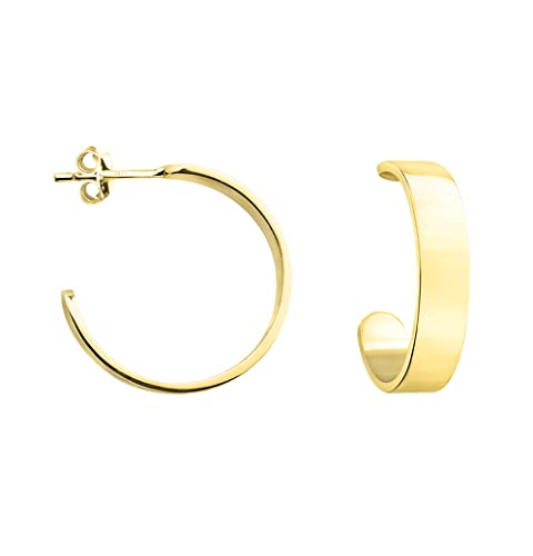 SOFIA MILANI - Damen Ohrringe 925 Silber - vergoldet/golden - Hoop Steck Creole - E1365 von Sofia Milani