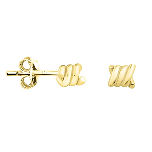 SOFIA MILANI - Damen Ohrringe 925 Silber - vergoldet/golden - Knoten Ohrstecker - E1469 von Sofia Milani