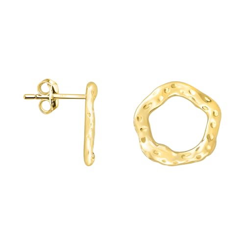 SOFIA MILANI - Damen Ohrringe 925 Silber - vergoldet/golden - Kreis Ohrstecker - E2606 von Sofia Milani