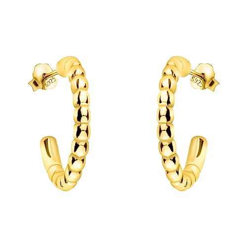 SOFIA MILANI - Damen Ohrringe 925 Silber - vergoldet/golden - Kugel Creole - E2037 von Sofia Milani