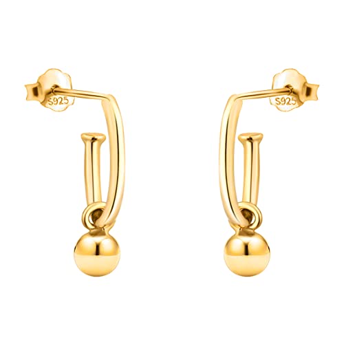 SOFIA MILANI - Damen Ohrringe 925 Silber - vergoldet/golden - Kugel Ohrstecker - E1153 von Sofia Milani