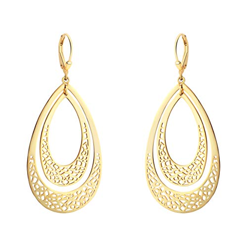 SOFIA MILANI - Damen Ohrringe 925 Silber - vergoldet/golden - Ornament Ohrhänger - 20942 von Sofia Milani