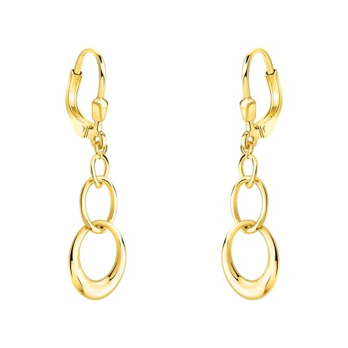 SOFIA MILANI - Damen Ohrringe 925 Silber - vergoldet/golden - Oval Ohrhänger - E2553 von Sofia Milani