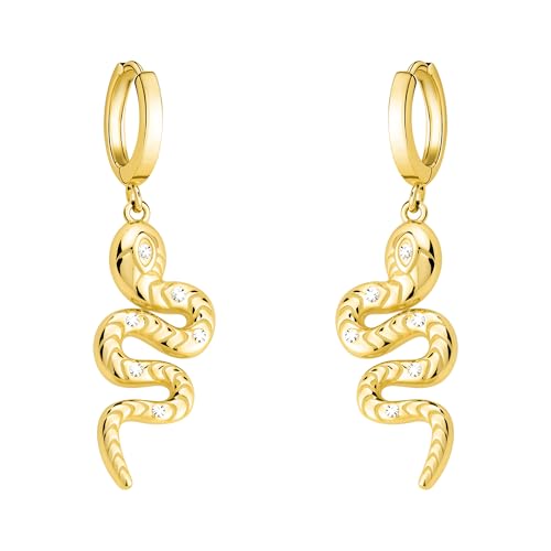 SOFIA MILANI - Damen Ohrringe 925 Silber - vergoldet/golden - Schlangen Ohrhänger - E2636 von Sofia Milani