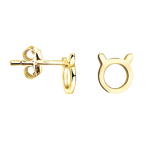 SOFIA MILANI - Damen Ohrringe 925 Silber - vergoldet/golden - Stier Sternzeichen Ohrstecker - E2145 von Sofia Milani