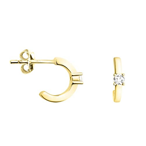 SOFIA MILANI - Damen Ohrringe 925 Silber - vergoldet/golden - Zirkonia Creole - E1499 SOFIA MILANI - Damen Ohrringe 925 Silber - vergoldet/golden - Zirkonia Creole - E1499 von Sofia Milani