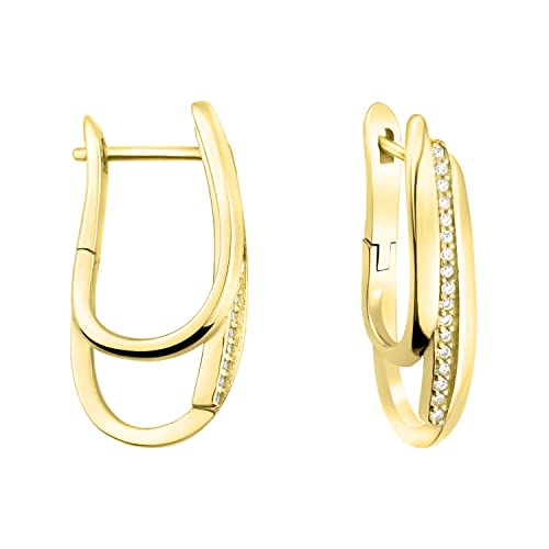 SOFIA MILANI - Damen Ohrringe 925 Silber - vergoldet/golden - Zirkonia Ohrhänger - E1750 von Sofia Milani
