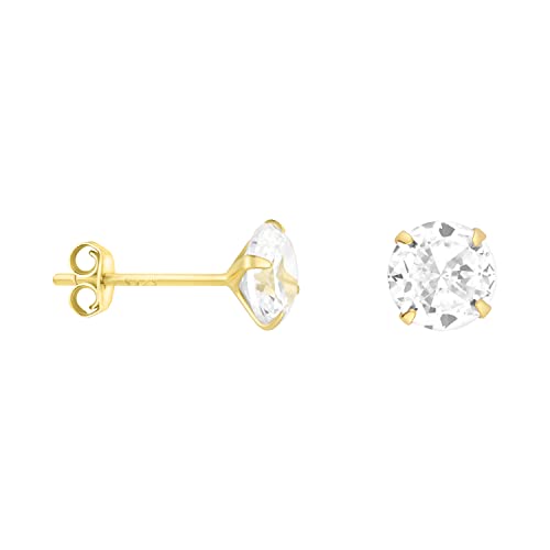 SOFIA MILANI - Damen Ohrringe 925 Silber - vergoldet/golden - Zirkonia Ohrstecker - E1772 von Sofia Milani