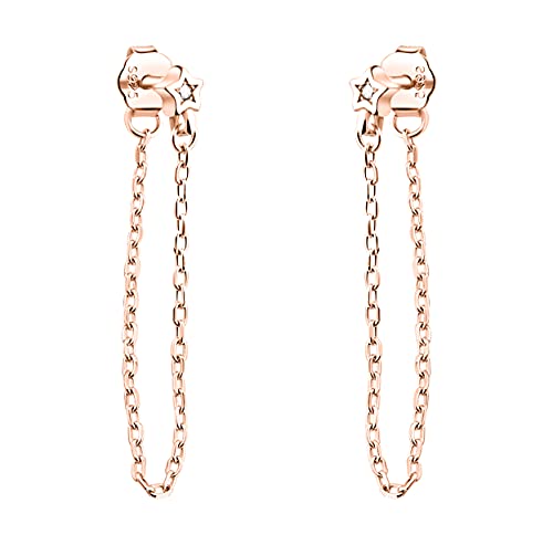 SOFIA MILANI - Damen Ohrringe 925 Silber - vergoldet/rosé golden - mit Zirkonia Steinen - Ketten Ohrhänger - 21101 SOFIA MILANI - Damen Ohrringe 925 Silber - vergoldet/rosé golden - mit Zirkonia Steinen - Ketten Ohrhänger - 21101 von Sofia Milani