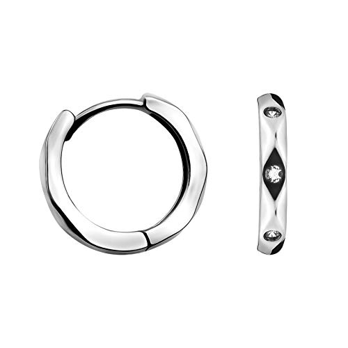 SOFIA MILANI - Damen Ohrringe 925 Silber - mit Zirkonia Steinen - Klein Dünn Creolen - 20689 SOFIA MILANI - Damen Ohrringe 925 Silber - mit Zirkonia Steinen - Klein Dünn Creolen - 20689 von Sofia Milani