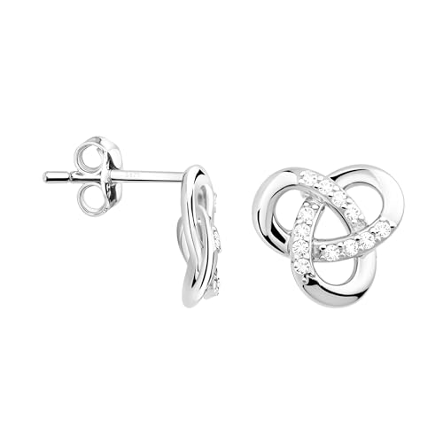 SOFIA MILANI - Damen Ohrringe 925 Silber - mit Zirkonia Steinen - Knoten Ohrstecker - 20569 von Sofia Milani