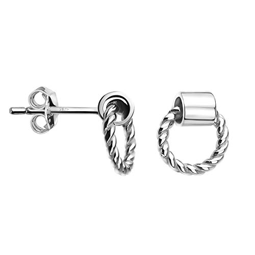 SOFIA MILANI - Damen Ohrringe 925 Silber - Ohrstecker als Kreise Ringe Gedreht - 20735 von Sofia Milani