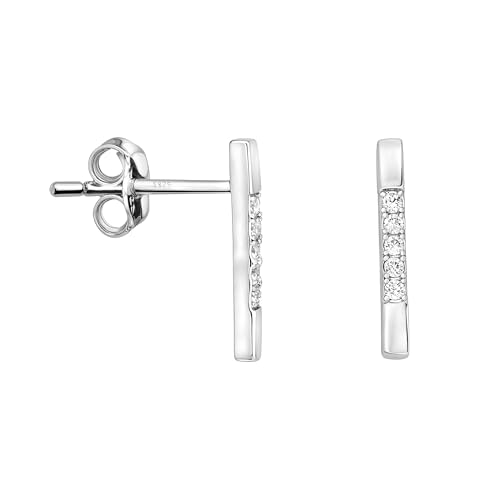 SOFIA MILANI - Damen Ohrringe 925 Silber - mit Zirkonia Steinen - Stab Lang Ohrstecker - 20822 von Sofia Milani
