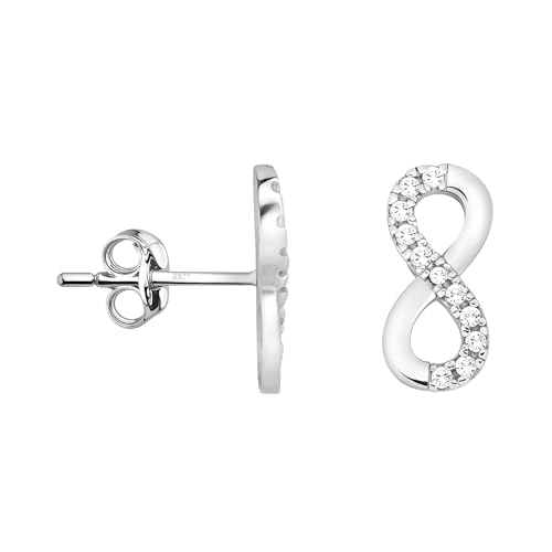 SOFIA MILANI - Damen Ohrringe 925 Silber - mit Zirkonia Steinen - Unendlich Ohrstecker - 20204 von Sofia Milani