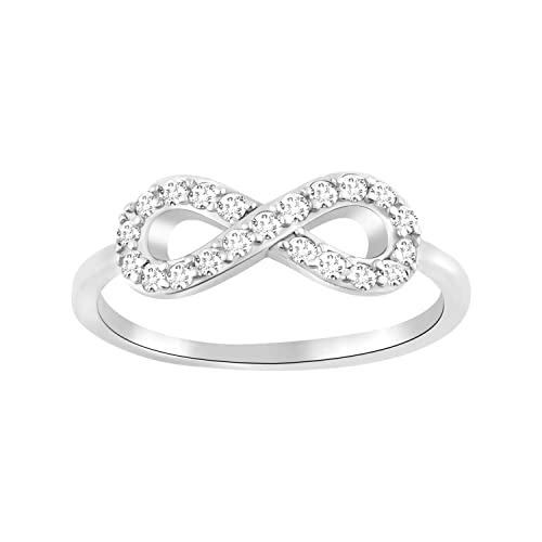 SOFIA MILANI - Damen Ring 925 Silber - mit Zirkonia Steinen - Unendlichkeit Infinity Ring - 10088-50 (15.9) von Sofia Milani